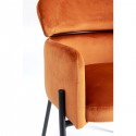 Chaise a./acc. Alexia velours orange