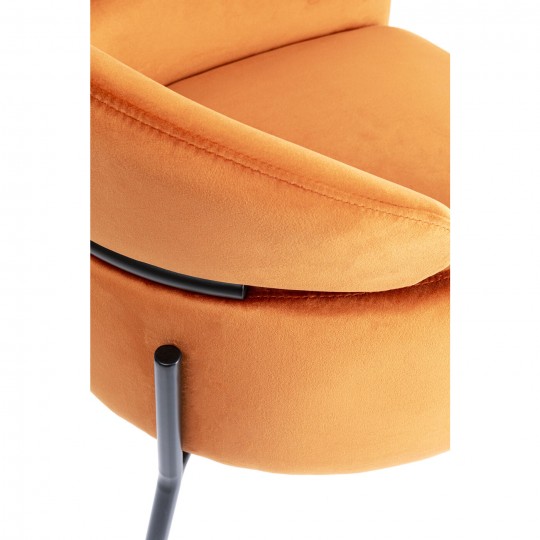 Chaise a./acc. Alexia velours orange