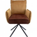 Chaise a./acc. Chelsea marron