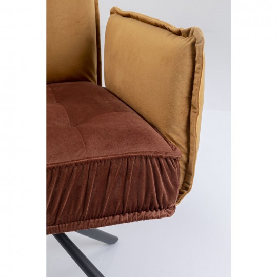 Chaise a./acc. Chelsea marron