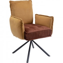 Chaise a./acc. Chelsea marron