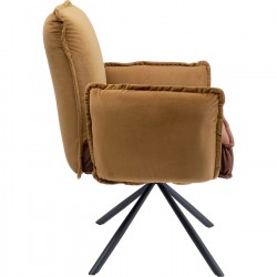 Chaise a./acc. Chelsea marron