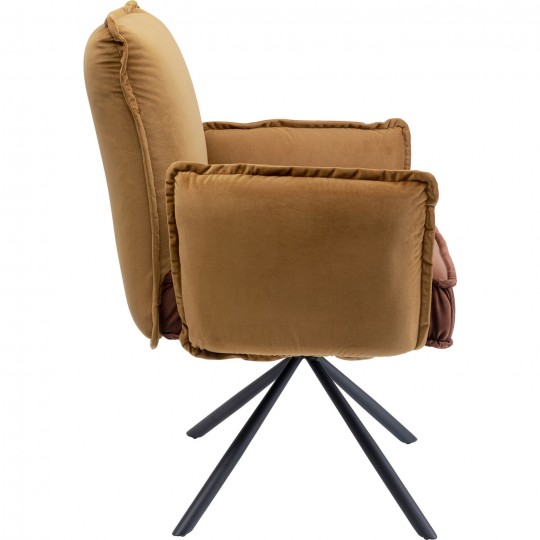 Chaise a./acc. Chelsea marron