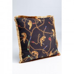 Almofada Tiger Chain Preta 45x45cm