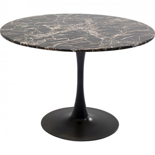 Table Schickeria Marbleprint noir Ø110cm