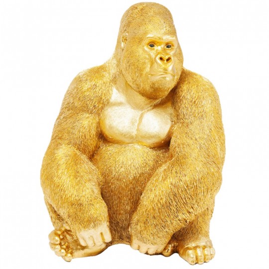 Deco Figurine Monkey Gorilla Side XL Gold Kare Design Deco Figurine Monkey Gorilla Side XL Gold Kare Design