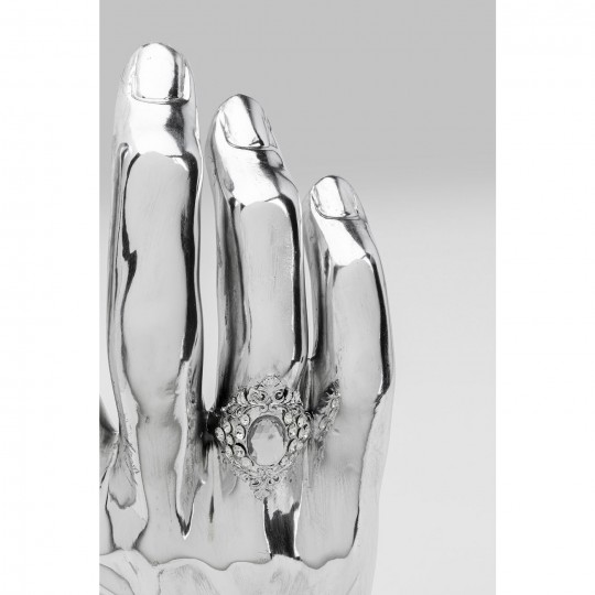 Objet décoratif Mano Diamond Ring argenté