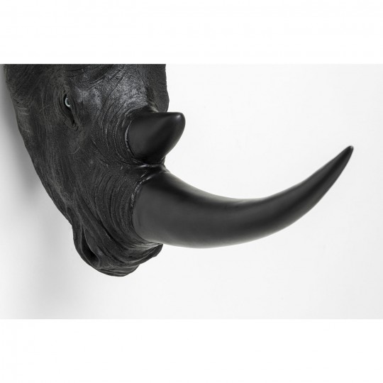 Decoração de parede Rhino Head Antique Black