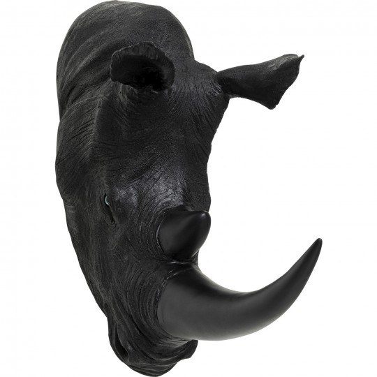 Decoração de parede Rhino Head Antique Black