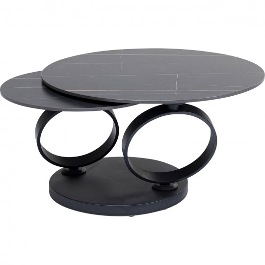 Table basse Beverly noir 133x80cm
