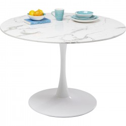Table Veneto marbre blanc Ø110cm