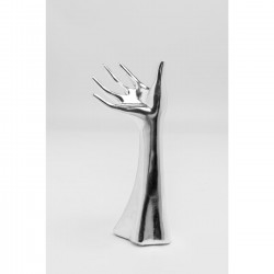 Porte-bijoux Hand argenté 10x20cm