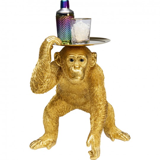 Peça Decorativa Butler Playing Chimp Gold 52 cm Peça Decorativa Butler Playing Chimp Gold 52 cm