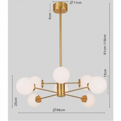 Suspension Heavenly doré Ø98cm