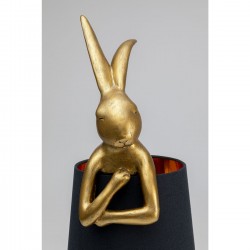 Candeeiro de mesa Animal Rabbit Dourado/Preto 68 cm