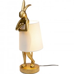 Lampe à poser Animal Rabbit doré/blanc 50cm