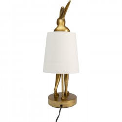 Lampe à poser Animal Rabbit doré/blanc 50cm