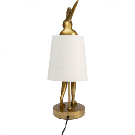 Candeeiro de mesa Animal Rabbit Dourado/Branco 50 cm Candeeiro de mesa Animal Rabbit Dourado/Branco 50 cm