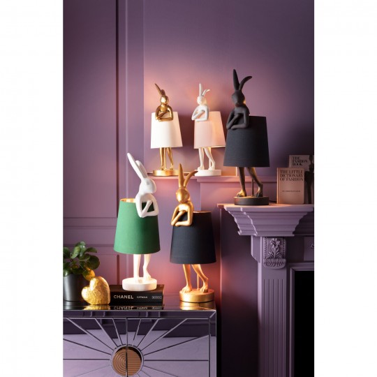 Candeeiro de mesa Animal Rabbit Dourado/Branco 50 cm Candeeiro de mesa Animal Rabbit Dourado/Branco 50 cm