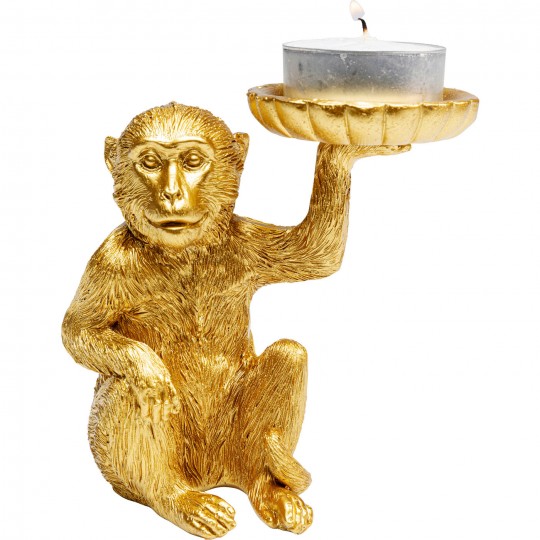 Peça decorativa Monkey Tealight Holder 11 cm