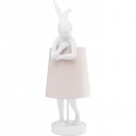 Lampe à poser Animal Rabbit blanc/rose 50cm