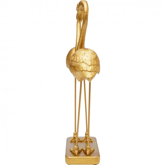 Peça decorativa Flamingo Love Dourada 39 cm