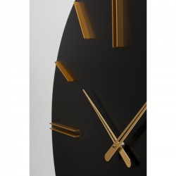 Horloge murale Luca noir Ø70cm