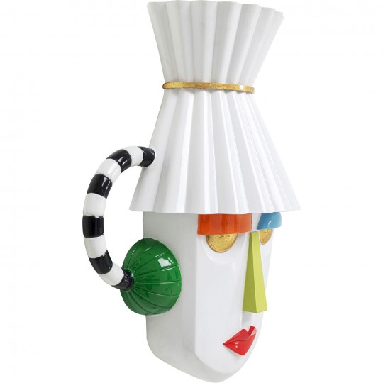 Decoração de  parede Mesquerade Branco 37x41 cm