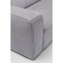 Canapé Cubetto Cord 3-places gris clair 220cm