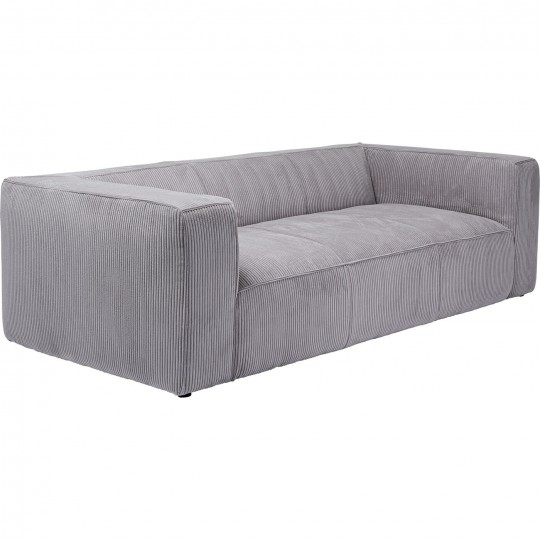 Canapé Cubetto Cord 3-places gris clair 220cm