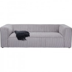 Canapé Cubetto Cord 3-places gris clair 220cm