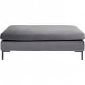 Tabouret Gianni velours gris noir