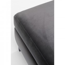 Tabouret Gianni velours gris noir