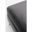 Tabouret Gianni velours gris noir